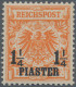 Deutsche Post In Der Türkei: 1898, Freimarke 1¼ PIA Auf 25 Pfg. Dunkelorange. Di - Turquie (bureaux)