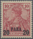 Deutsche Post In Der Türkei: 1900, 20 PA Auf 10 Pfg Germania In Der äußerst Selt - Turquie (bureaux)