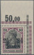 Deutsche Post In Der Türkei: 1912, 2½ Pia. Auf 50 (Pf.) Auf Orangeweißem Papier - Turkey (offices)