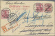 Deutsche Post In Der Türkei - Ganzsachen: 1910, Doppelkarte 10 Centimes A. 10 (P - Deutsche Post In Der Türkei