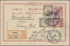 Deutsch-Südwestafrika: 1901, 2 Einschreibe-Postkarten Mit Zusatzfrankaturen Von - German South West Africa