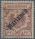 Deutsche Kolonien - Marianen: 1899, 50 Pfg. Mit Diagonalem Aufdruck, Lebhaftrötl - Islas Maríanas