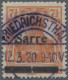 Deutsche Abstimmungsgebiete: Saargebiet: 1920, 7½ Pfg. Mit Aufdrucktype II In De - Used Stamps