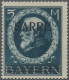 Deutsche Abstimmungsgebiete: Saargebiet: 1920, 5 Mark Bayern-Sarre, PROBEAUFDRUC - Unused Stamps