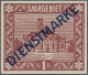 Deutsche Abstimmungsgebiete: Saargebiet - Dienstmarken: 1922, 1 Fr. Dienstmarke, - Service