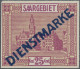 Deutsche Abstimmungsgebiete: Saargebiet - Dienstmarken: 1923, 25 C Rötlichlila, - Service