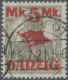Danzig: 1920, 5 Mk Auf 2 Pf Germania Ohne Netzunterdruck, Tadellos Vollzähnig So - Andere & Zonder Classificatie