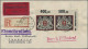 Danzig: 1921, Wappen 20 Mark Rot/schwarz Im Waagerechten Eckrandpaar Rechts Oben - Other & Unclassified