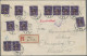 Memel: 1921, 15 Auf 50 Pf Auf 35 C. Rotviolett, Zwölf Werte (incl. Waagerechtem - Memelgebiet 1923