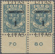 Memel: 1923, Freimarken 1 Lit. Auf 1000 Mk., Postfrisches Waagerechtes Zusammend - Memelgebiet 1923