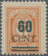 Memel: 1923, 60 C. Auf 500 M Grünaufdruck, Aufdrucktype I Mit Aufdruckfehler "Kr - Memel (Klaïpeda) 1923