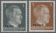 Dt. Besetzung II WK - Ukraine: 1941, 1 Pf Dkl'grau Mit Aufdruckabart 'UKRAI' Und - Ocupación 1938 – 45