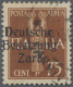 Dt. Besetzung II WK - Zara: 1943, 75 C Flugpost Mit Aufdruck In Der Nur Einmal I - Besetzungen 1938-45