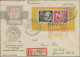 DDR: 1950, Debria-Block Mit Plattenfehler III "schräger Weißer Strich über 1" (z - Covers & Documents