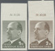 DDR: 1969, Ulbricht 1 Mark Grünoliv Und 2 Mark Siena, Zwei Ungezähnte Oberrandst - Neufs