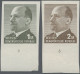 DDR: 1969, Ulbricht 1 Mark Grünoliv Und 2 Mark Siena, Zwei Ungezähnte Unterrands - Unused Stamps