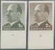 DDR: 1969, Ulbricht 1 Mark Grünoliv Und 2 Mark Siena, Zwei Ungezähnte Unterrands - Unused Stamps