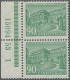 Berlin: 1949, BAUTEN I, 90 Pf Im Postfrischen Rand-Paar Mit Kompletter HAN 15094 - Ongebruikt