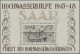 Saarland (1947/56): 1948, Flugpost-Hochwasserblock, Type I, Tadellos Postfrisch. - Ungebraucht