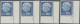 Delcampe - Saarland (1947/56): 1957, Heuss, Aus Beiden Sätzen Die Fünf Höchstwerte 100, 200 - Unused Stamps