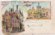 Obl. 71 5 C - 2 X + Vignet - Expo 1897 - Carte Postale Vieux Bruxelles - La Place Du Marché - Puits Vieux - Litho - 1894-1896 Ausstellungen