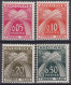 TIMBRE ANDORRE SERIE TAXE N° 42/45 NEUVE ** GOMME SANS CHARNIERE - COTE 70 € - Unused Stamps
