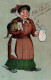 Postcard, Topic Animals, Old Woman With Her Cat, Tea - Collezioni E Lotti