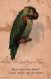 Postcard, Topic Animals,  Parrot Illustration - Collezioni E Lotti