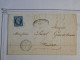 DH10 FRANCE BELLE LETTRE RARE CACHET 1857  PETIT BUREAU UZA  A DAX   +  PERLé   N° 14  ++ AFF. INTERESSANT++ - 1849-1876: Classic Period