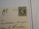 DH10 FRANCE BELLE LETTRE  CAISSE PATERNEL . CURIOSITé++ 1854 BORDEAUX A STE FOIX  LA GRANDE +    N° 14  LAITEUX   ++ - 1849-1876: Période Classique