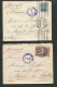 Russie 2 Lettres 1917 1918 Pour Argent Sur Sauldre Cher Avec Cachet De Contrôle - Brieven En Documenten