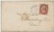 GB 1861, QV 1d Rose-red Perf. 14 (GF) On Fine Cvr (bs Faults) With Barred Duplex-cancel "LONDON-E.C / 88" (East Central - Brieven En Documenten