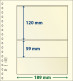 Paquet De 10 Feuilles Neutres Lindner-T 2 Bandes 59 Mm Et 120 Mm - De Bandas