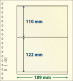 Paquet De 10 Feuilles Neutres Lindner-T 2 Bandes 122 Mm Et 110 Mm - De Bandas