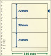 Paquet De 10 Feuilles Neutres Lindner-T 3 Bandes 73 Mm,73 Mm Et 72 Mm - A Nastro