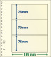 Paquet De 10 Feuilles Neutres Lindner-T 3 Bandes 76 Mm,76 Mm Et 75 Mm - A Nastro