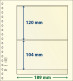 Paquet De 10 Feuilles Neutres Lindner-T 2 Bandes 104 Mm Et 120 Mm - A Nastro