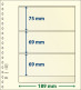 Paquet De 10 Feuilles Neutres Lindner-T 3 Bandes 69 Mm,69 Mm Et 75 Mm - A Bandes