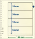 Paquet De 10 Feuilles Neutres Lindner-T 4 Bandes 56 Mm,55 Mm,56 Mm Et 55 Mm - For Stockbook