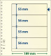 Paquet De 10 Feuilles Neutres Lindner-T 4 Bandes 56 Mm,55 Mm,56 Mm Et 55 Mm - De Bandas