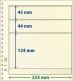 Paquet De 10 Feuilles Neutres Lindner-T 3 Bandes 124 Mm,44 Mm Et 45 Mm - De Bandas