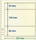 Paquet De 10 Feuilles Neutres Lindner-T 3 Bandes 66 Mm,120 Mm Et 42 Mm - De Bandas