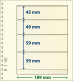 Paquet De 10 Feuilles Neutres Lindner-T 4 Bandes 59 Mm,59 Mm,49 Mm Et 45 Mm - A Nastro