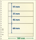 Paquet De 10 Feuilles Neutres Lindner-T 4 Bandes 68 Mm,46 Mm,35 Mm Et 55 Mm - A Nastro