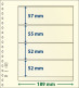 Paquet De 10 Feuilles Neutres Lindner-T 4 Bandes 52 Mm,52 Mm,55 Mm Et 57 Mm - Voor Bandjes