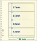 Paquet De 10 Feuilles Neutres Lindner-T 4 Bandes 52 Mm,52 Mm,55 Mm Et 57 Mm - A Nastro