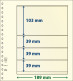 Paquet De 10 Feuilles Neutres Lindner-T 4 Bandes 39 Mm,39 Mm,39 Mm Et 103 Mm - Für Klemmbinder