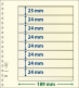 Paquet De 10 Feuilles Neutres Lindner-T 8 Bandes Dont 7 à 24 Mm Et 1 à 25 Mm - De Bandas