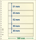 Paquet De 10 Feuilles Neutres Lindner-T 5 Bandes 30 Mm,30 Mm,52 Mm,35 Mm Et 51 Mm - Voor Bandjes