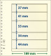 Paquet De 10 Feuilles Neutres Lindner-T 5 Bandes 44 Mm,34 Mm,55 Mm,41 Mm Et 37 Mm - Für Klemmbinder